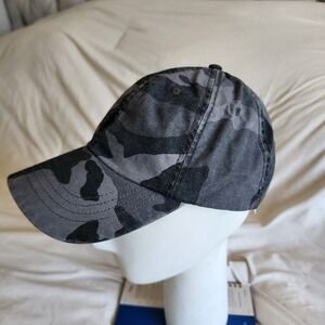 Polo Ralph Lauren Baseball Cap Mens OS Gray Camo Excellent Cotton Adjustable